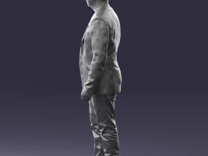 man in black jacket 0339 3D Model