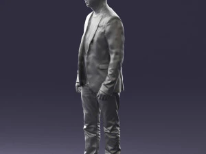 man in black jacket 0339 3D Model