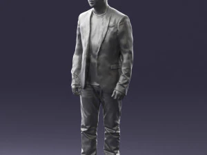 man in black jacket 0339 3D Model