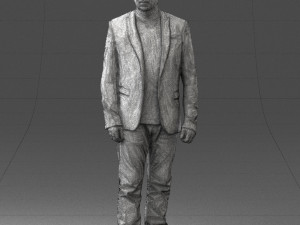 man in black jacket 0339 Model 3D