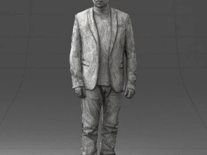 man in black jacket 0339 3D Model