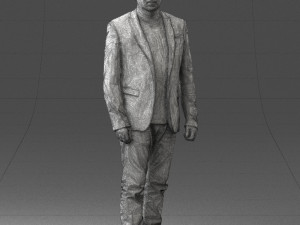 man in black jacket 0339 Model 3D