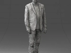 man in black jacket 0339 3D Model