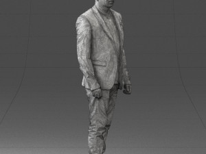 man in black jacket 0339 Model 3D