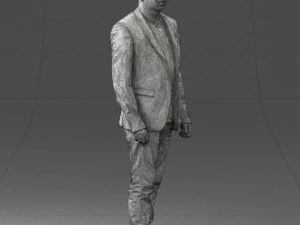 man in black jacket 0339 3D Model