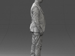 man in black jacket 0339 Model 3D