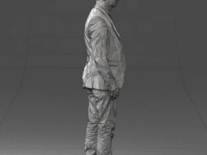 man in black jacket 0339 3D Model
