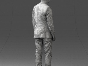man in black jacket0339 3d print ready Model Cetak 3D