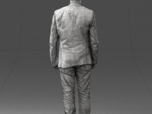 man in black jacket0339 3d print ready Model Cetak 3D