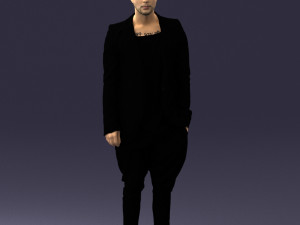 man in stylish black blazer 0341 Modelo 3D