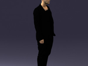 man in stylish black blazer 0341 Modelo 3D