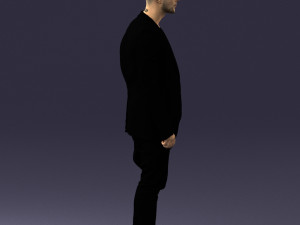 man in stylish black blazer 0341 Modelo 3D
