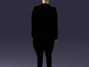 man in stylish black blazer 0341 Modelo 3D