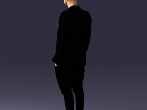 man in stylish black blazer 0341 Modelo 3D
