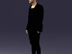 man in stylish black blazer 0341 Modelo 3D