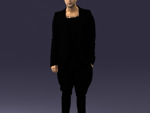 man in stylish black blazer 0341 Modelo 3D