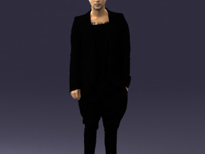 man in stylish black blazer 0341 Modelo 3D