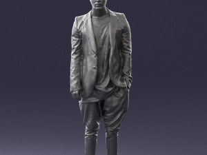 man in stylish black blazer 0341 Modelo 3D