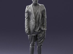 man in stylish black blazer 0341 Modelo 3D
