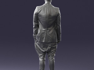 man in stylish black blazer 0341 Modelo 3D