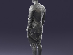 man in stylish black blazer 0341 Modelo 3D