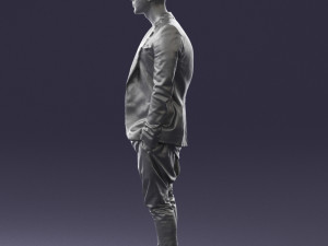man in stylish black blazer 0341 Modelo 3D