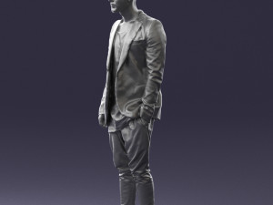 man in stylish black blazer 0341 Modelo 3D