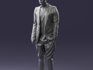 man in stylish black blazer 0341 Modelo 3D