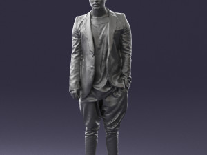 man in stylish black blazer 0341 Modelo 3D