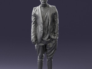 man in stylish black blazer 0341 Modelo 3D