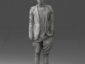 man in stylish black blazer 0341 Modelo 3D
