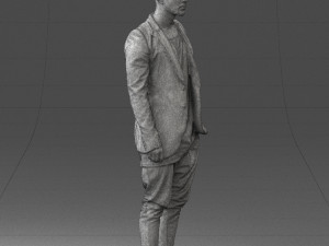 man in stylish black blazer 0341 Modelo 3D