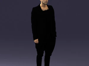man in stylish black blazer 0341 3d print ready 3D Print Model