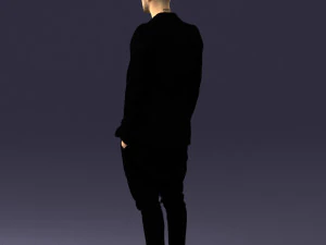 man in stylish black blazer 0341 3d print ready 3D Print Model