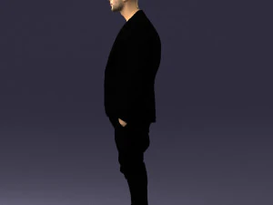 man in stylish black blazer 0341 3d print ready 3D Print Model