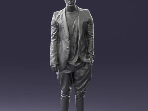 man in stylish black blazer 0341 3d print ready 3D Print Model