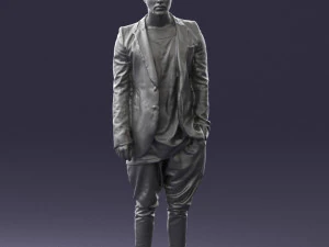 man in stylish black blazer 0341 3d print ready 3D Print Model