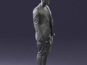 man in stylish black blazer 0341 3d print ready 3D Принт Модель