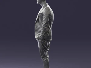 man in stylish black blazer 0341 3d print ready 3D Print Model