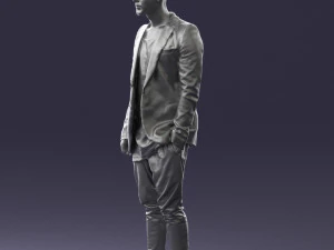 man in stylish black blazer 0341 3d print ready 3D Print Model