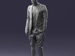 man in stylish black blazer 0341 3d print ready 3D Print Model