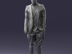 man in stylish black blazer 0341 3d print ready 3D Print Model