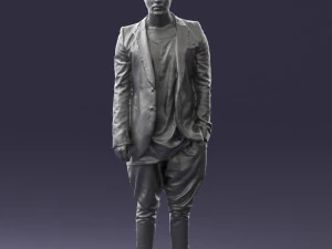 man in stylish black blazer 0341 3d print ready 3D Print Model