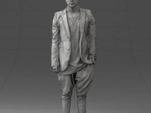 man in stylish black blazer 0341 3d print ready 3D Print Model