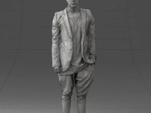 man in stylish black blazer 0341 3d print ready 3D Print Model