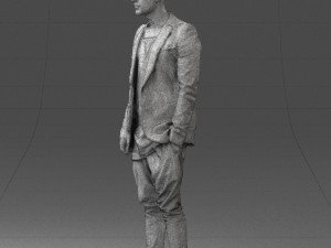 man in stylish black blazer 0341 3d print ready 3D Принт Модель