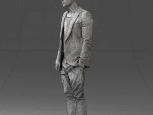 man in stylish black blazer 0341 3d print ready 3D Print Model