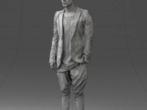 man in stylish black blazer 0341 3d print ready 3D Print Model