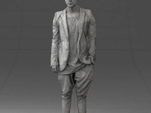 man in stylish black blazer 0341 3d print ready 3D Print Model