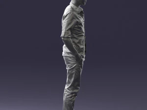 man in plaid shirt 0342 3D Model